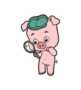 Baby Pig Vector Art