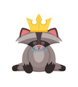 Crying Raccoon Vector