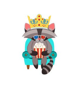 RACCOON POPCORN VECTOR