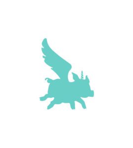 Sea Green Flying Pig