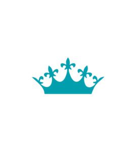 Teal Blue Colored Rhinestone Crown Vector Art