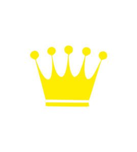 Bright Yellow Colored King Crown Vector Art