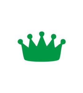 Stellar Green Colored Crown Vector Art