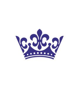 Oxford Blue Floral Design Crown Vector Art