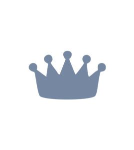 Exotic Steel Grey Crown Vector Art