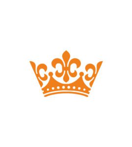 Carrot Orange Colored Floral Shaped Crown Vector Art