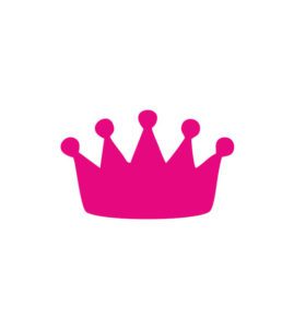 Enamoring Hot Pink Crown Vector Art