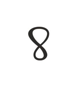 Calligraphy Number 8 Silhouette Art