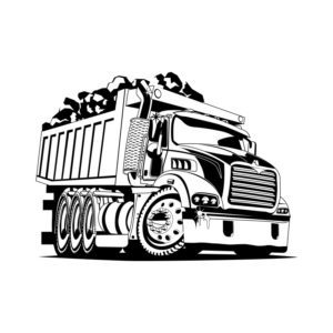 FREE LOADED DUMP TRUCK VECTOR DESIGN