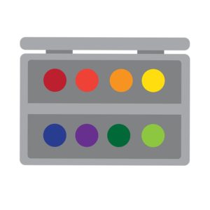 Colorful Painter Palette Vector Art