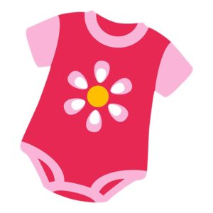 Cute Flower Onesie Vector Art