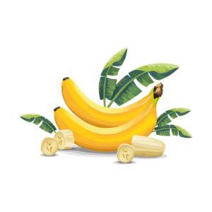 ALLURING BANANA AND SLICES VECTOR ART