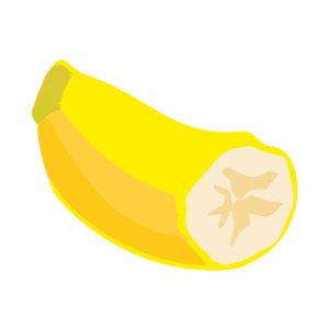 Exquisite Bottom Half Cut Banana Vector Art