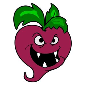 Scary and Gazing Beetroot Monster Vector Art