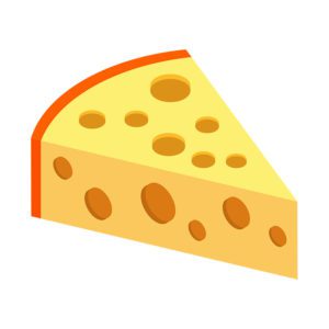 Delicate Cheddar Cheese Slice Vector Art Design