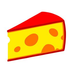 Flavorsome Waxed Cheddar Cheese Slice Vector Art