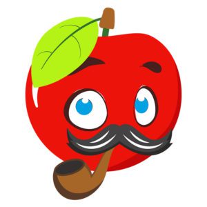 Pleasing Cherry with Mustache and Pipe