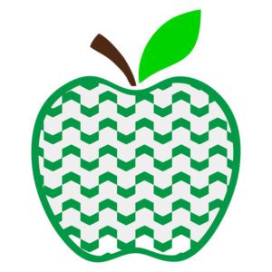 Dazzling Red Small Chevron Apple