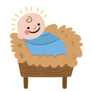 Endearing Infant Jesus Animated Vector Art