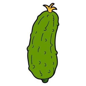 Exquisite Parisian Gherkin F1 Cucumber Vector Art