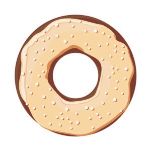 DELICATE DONUT PEANUT SPRINKLED VECTOR ART