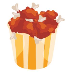 Mighty Chicken Bucket Vector Art