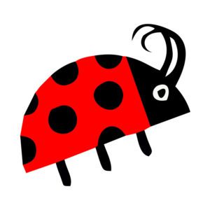 Appealing Seven Spot Side Faced Lady Bug Vector Art