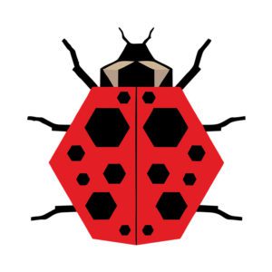 RHOMBUS SHAPED LADY BUG VECTOR ART