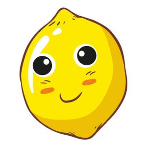 Grinning Beady Eyed Lemon Vector Art