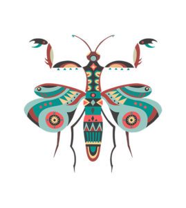 GIANT AFRICAN DEVIL MANTIS VECTOR ART