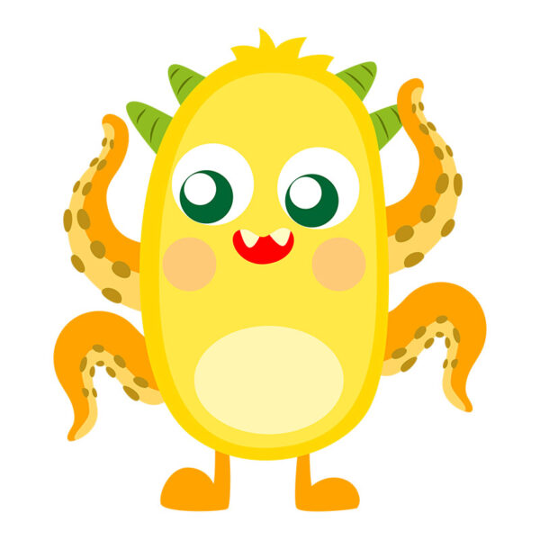 Yellow Monster Vector Design Design Shop by AquaDigitizing