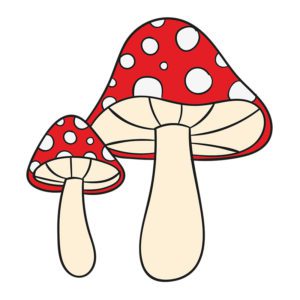 Red Mushroom Vector Art