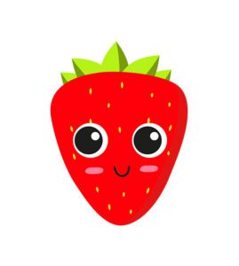 Cute Strawberry Vector Art