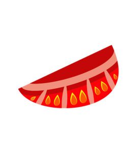 Strawberry Slice Vector