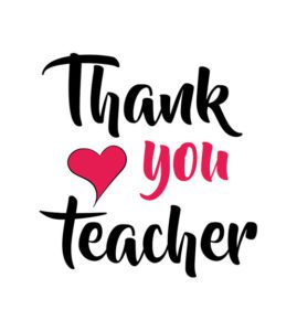 Thank You Teacher Vector