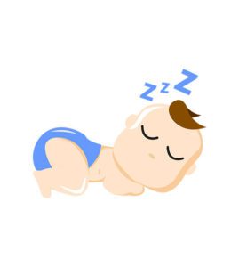 sleeping baby vector