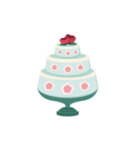EXQUISITE ROSE WEDDING CAKE VECTOR