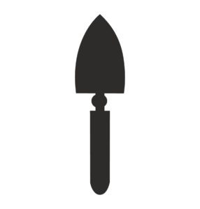 Digging Garden Trowels Silhouette Art