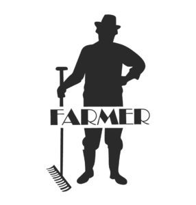 Enthusiast Laboring Farmer Silhouette Art