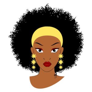 Elegant African American Woman Vector Art