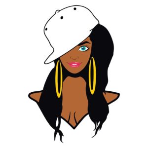 HipHop African American Girl Vector Art