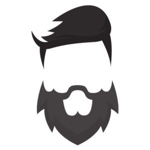 Brushed Up Hairdo & Beard Vector Art
