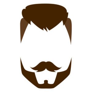 DISCONNECTED UNDERCUT AND BEARD VECTOR ART