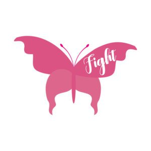 Butterfly Breast Cancer Ribbon Vector Art