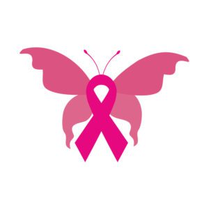 Butterfly Breast Cancer Vector Art