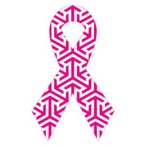 Arrowed Breast Cancer Ribbon Vector Art