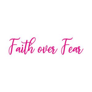 Faith Over Fear Breast Cancer Vector Art