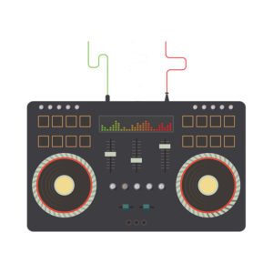 MULTI PURPOSE DJ SYSTEM CONTROLLER VECTOR ART
