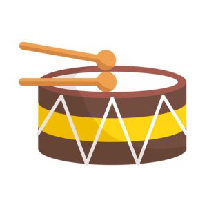 Traditional Bass Drum Vector Art