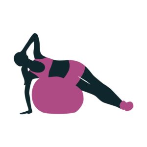 Side Plank Gym Swiss Ball Exercise